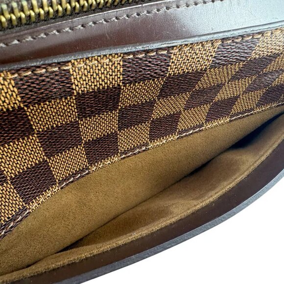 Auth LOUIS VUITTON Damier Ebene Saint Louis Clutch Bag Brown N51993 - z3432 - Picture 9 of 13